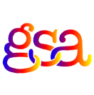 Logo voor de Gender & Sexuality Alliance. Dit is een organisatie of groep leerlingen en vrijwilligers die zich sterk maakt voor een voor iedereen veilige omgeving op school.